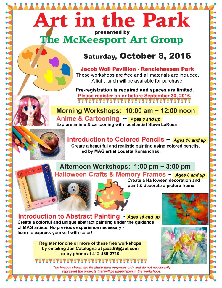 MAG Art in the Park - Oct 8 poster