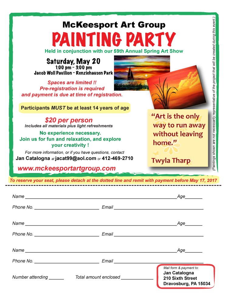 Painting Party flyer